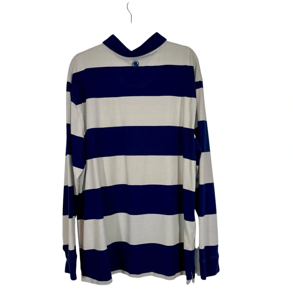 Southern Proper Rugby‎ Shirt Mens XL Tall Navy Tan Long Sleeve Quiet Luxury